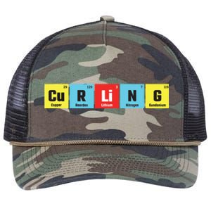 Curling Elementary Periodic Table Funny Gift Retro Rope Trucker Hat Cap