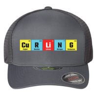 Curling Elementary Periodic Table Funny Gift Flexfit Unipanel Trucker Cap