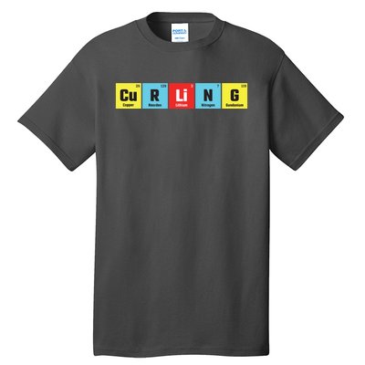 Curling Elementary Periodic Table Funny Gift Tall T-Shirt