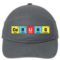 Curling Elementary Periodic Table Funny Gift 7-Panel Snapback Hat