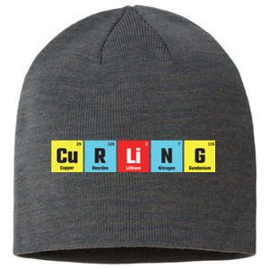 Curling Elementary Periodic Table Funny Gift Sustainable Beanie