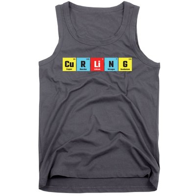 Curling Elementary Periodic Table Funny Gift Tank Top