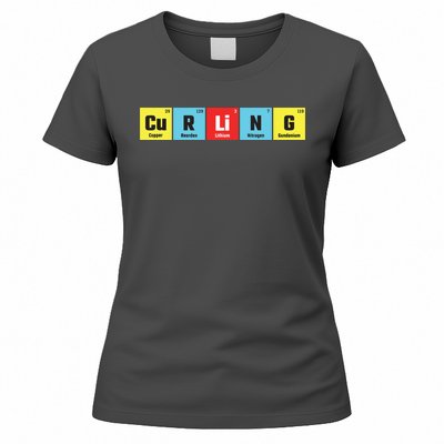 Curling Elementary Periodic Table Funny Gift Women's T-Shirt