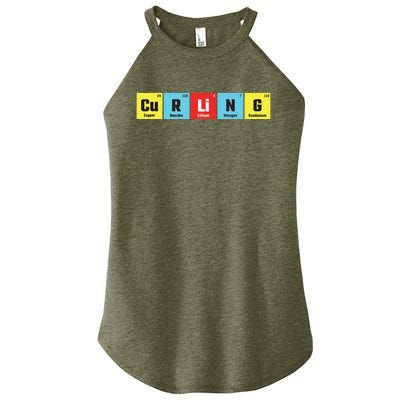 Curling Elementary Periodic Table Funny Gift Women's Perfect Tri Rocker Tank