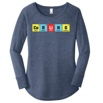 Curling Elementary Periodic Table Funny Gift Women's Perfect Tri Tunic Long Sleeve Shirt