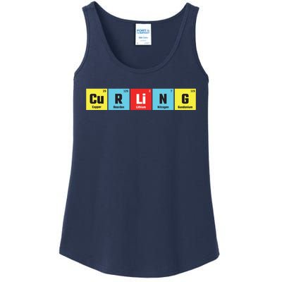 Curling Elementary Periodic Table Funny Gift Ladies Essential Tank