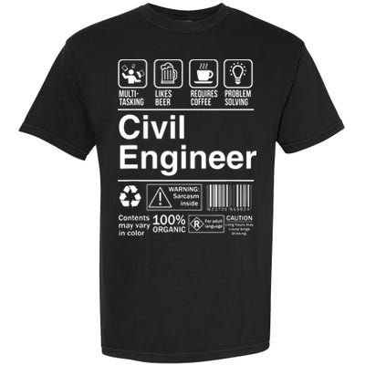 Civil Engineer Product Label Funny Gift Garment-Dyed Heavyweight T-Shirt