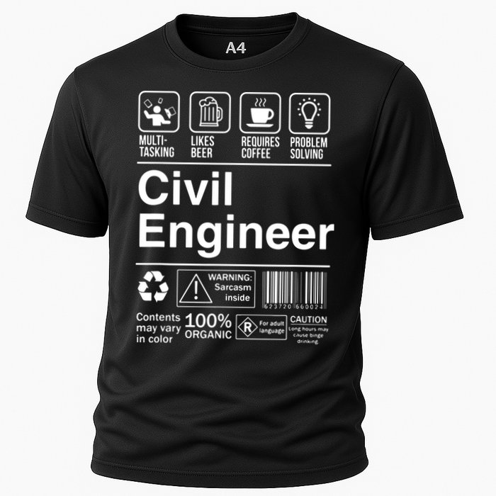 Civil Engineer Product Label Funny Gift Cooling Performance Crew T-Shirt
