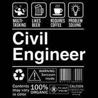 Civil Engineer Product Label Funny Gift Cooling Performance Crew T-Shirt