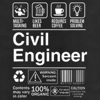 Civil Engineer Product Label Funny Gift Adult Drive Performance Visor