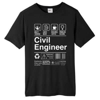 Civil Engineer Product Label Funny Gift Tall Fusion ChromaSoft Performance T-Shirt