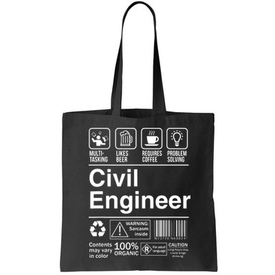 Civil Engineer Product Label Funny Gift Bag