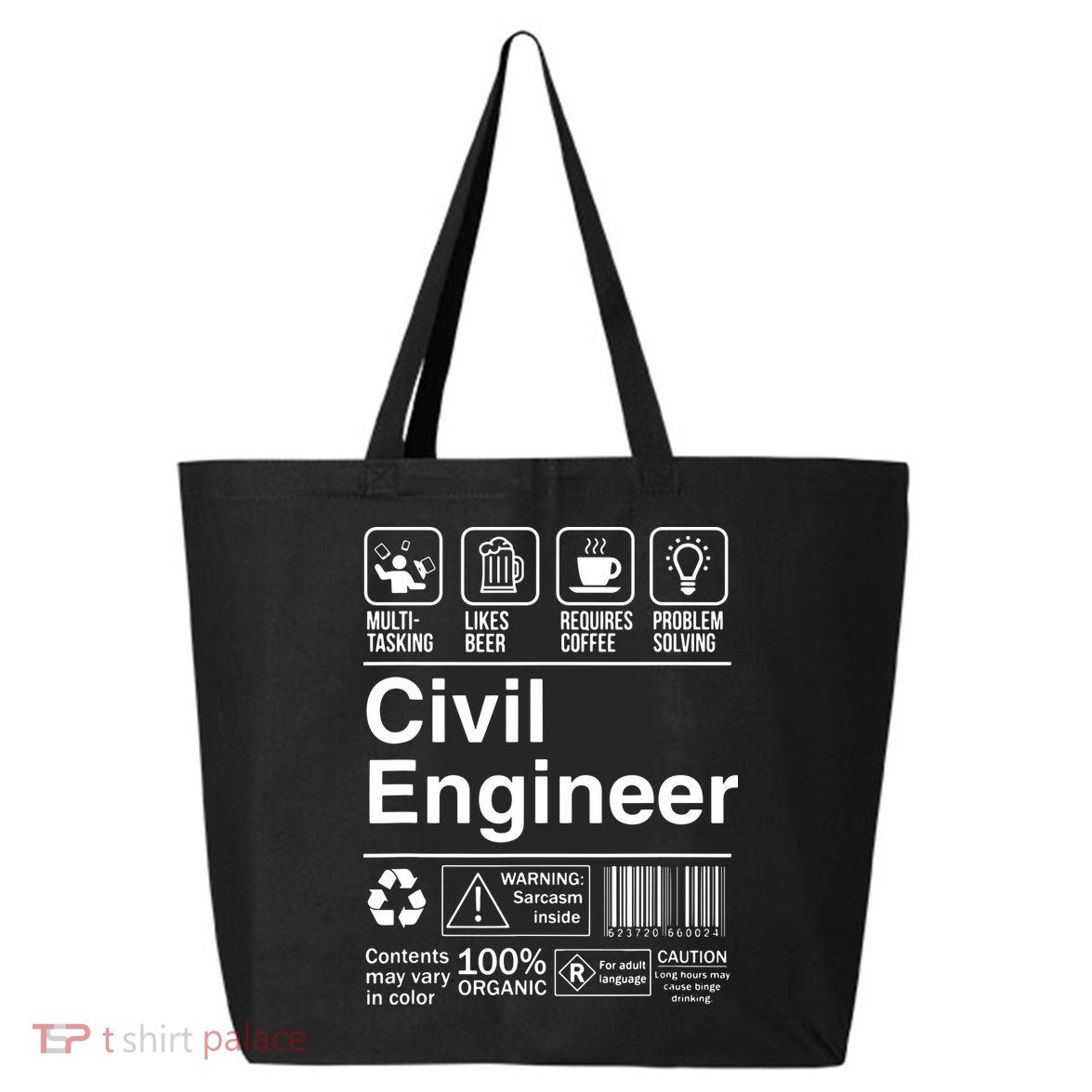 Civil Engineer Product Label Funny Gift 25L Jumbo Tote