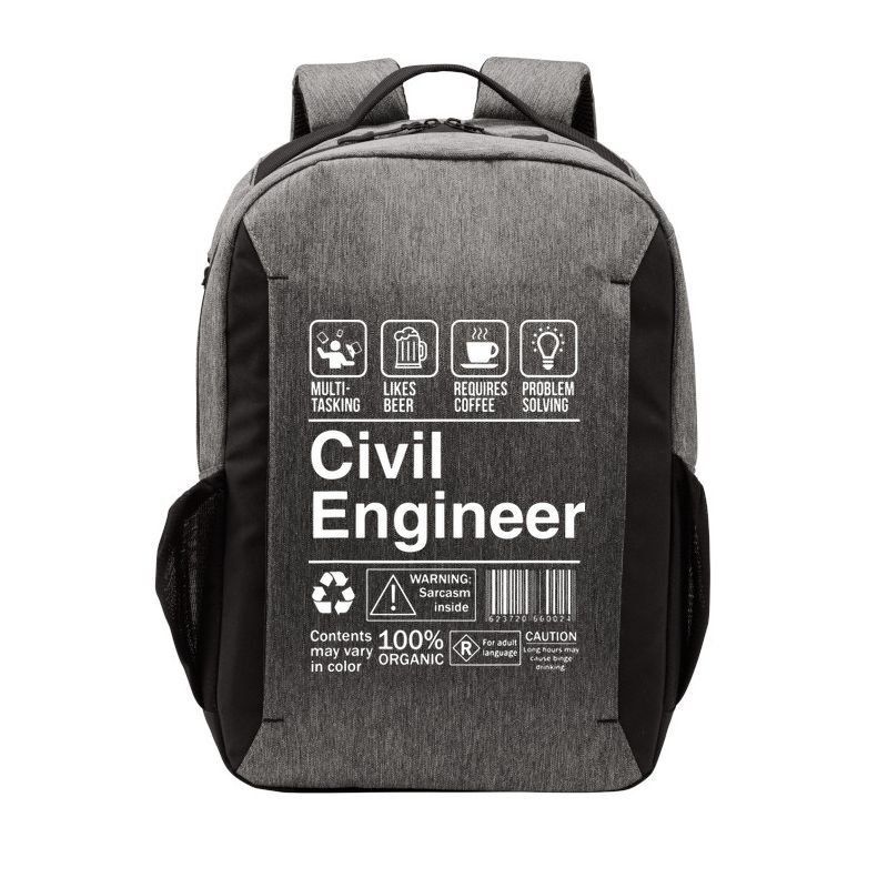 Civil Engineer Product Label Funny Gift Vector Backpack