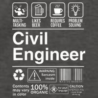 Civil Engineer Product Label Funny Gift Vector Backpack