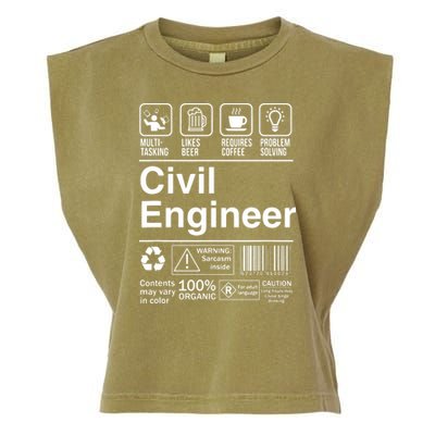 Civil Engineer Product Label Funny Gift Garment-Dyed Women's Muscle Tee