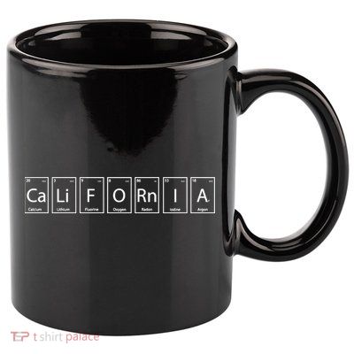 CaLiFORnIA Elements Periodic Table 11oz C Handle Ceramic Mug