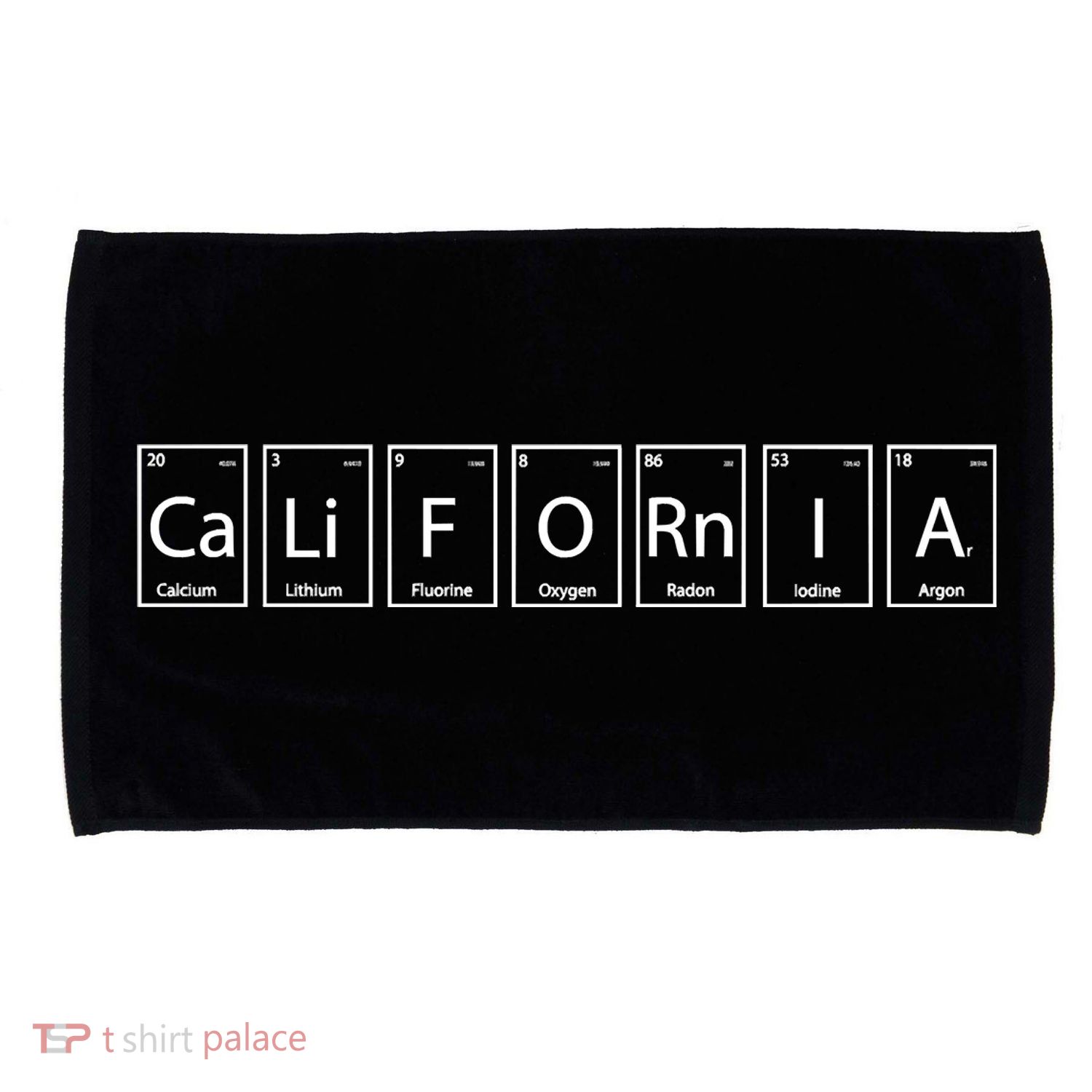 CaLiFORnIA Elements Periodic Table Microfiber Hand Towel
