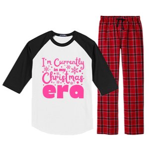 Christmas Era Pink Candycore Holiday Movie Watching Gift Raglan Sleeve Pajama Set