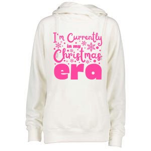 Christmas Era Pink Candycore Holiday Movie Watching Gift Womens Funnel Neck Pullover Hood