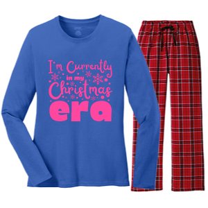 Christmas Era Pink Candycore Holiday Movie Watching Gift Women's Long Sleeve Flannel Pajama Set 