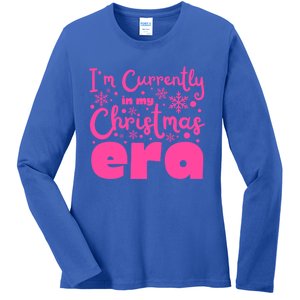 Christmas Era Pink Candycore Holiday Movie Watching Gift Ladies Long Sleeve Shirt