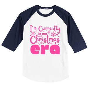 Christmas Era Pink Candycore Holiday Movie Watching Gift Baseball Sleeve Shirt