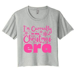 Christmas Era Pink Candycore Holiday Movie Watching Gift Women's Crop Top Tee