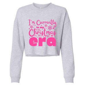 Christmas Era Pink Candycore Holiday Movie Watching Gift Cropped Pullover Crew