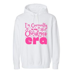 Christmas Era Pink Candycore Holiday Movie Watching Gift Garment-Dyed Fleece Hoodie