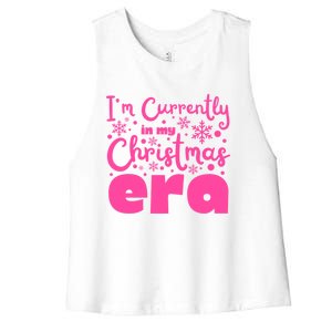 Christmas Era Pink Candycore Holiday Movie Watching Gift Women's Racerback Cropped Tank