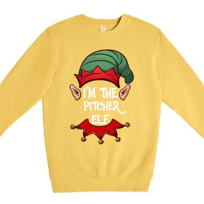 Christmas Elf Pajama IM The Pitcher Elf Christmas Gift Premium Crewneck Sweatshirt