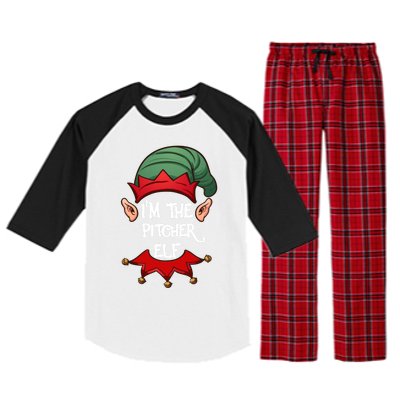 Christmas Elf Pajama IM The Pitcher Elf Christmas Gift Raglan Sleeve Pajama Set