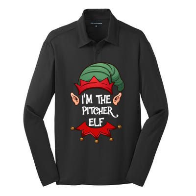 Christmas Elf Pajama IM The Pitcher Elf Christmas Gift Silk Touch Performance Long Sleeve Polo