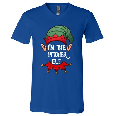 Christmas Elf Pajama IM The Pitcher Elf Christmas Gift V-Neck T-Shirt