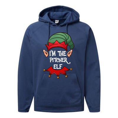 Christmas Elf Pajama IM The Pitcher Elf Christmas Gift Performance Fleece Hoodie