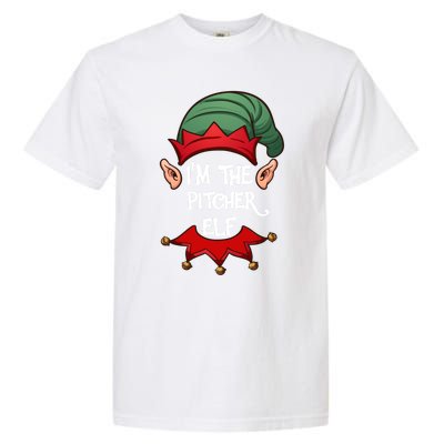 Christmas Elf Pajama IM The Pitcher Elf Christmas Gift Garment-Dyed Heavyweight T-Shirt