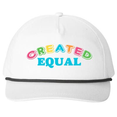 Created Equal Pride Hu Rights Equality Activist Gift Snapback Five-Panel Rope Hat