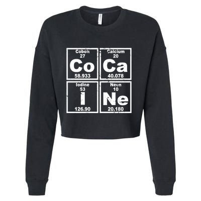 Cocain Element Party Disco Rude Cropped Pullover Crew