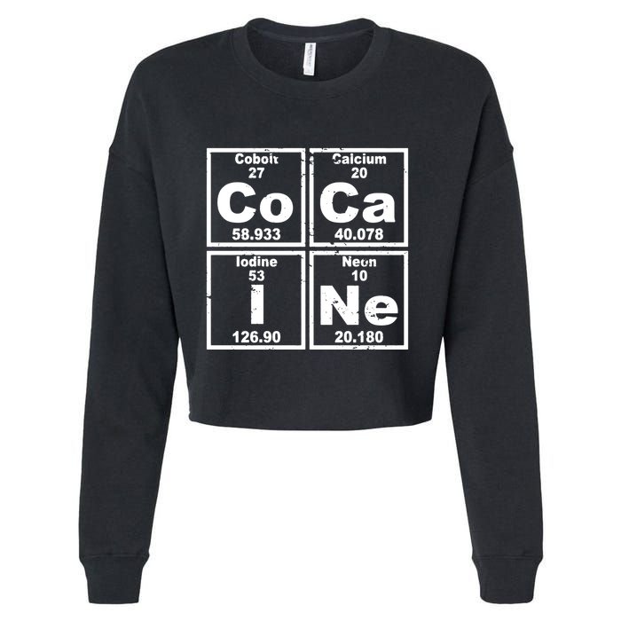 Cocain Element Party Disco Rude Cropped Pullover Crew