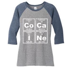 Cocain Element Party Disco Rude Women's Tri-Blend 3/4-Sleeve Raglan Shirt