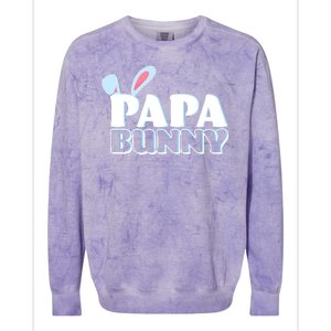 Cute Easter Papa Bunny Matching Family Shirts Colorblast Crewneck Sweatshirt