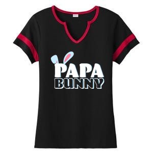 Cute Easter Papa Bunny Matching Family Shirts Ladies Halftime Notch Neck Tee