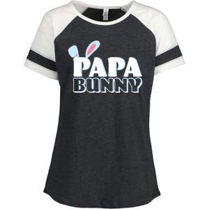 Cute Easter Papa Bunny Matching Family Shirts Enza Ladies Jersey Colorblock Tee