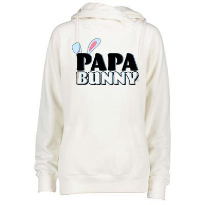 Cute Easter Papa Bunny Matching Family Shirts Womens Funnel Neck Pullover Hood