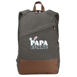 Cute Easter Papa Bunny Matching Family Shirts Cotton Canvas Backpack