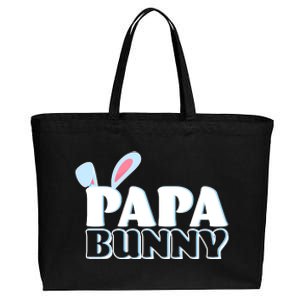 Cute Easter Papa Bunny Matching Family Shirts Cotton Canvas Jumbo Tote