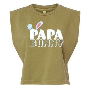 Cute Easter Papa Bunny Matching Family Shirts Garment-Dyed Women's Muscle Tee