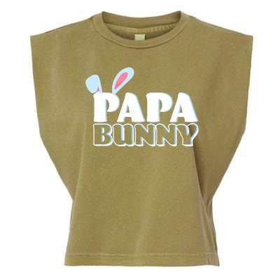 Cute Easter Papa Bunny Matching Family Shirts Garment-Dyed Women's Muscle Tee