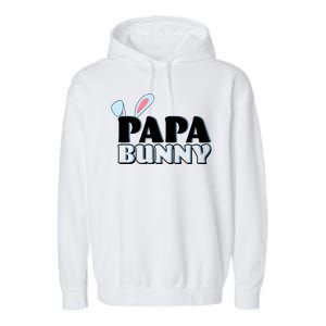 Cute Easter Papa Bunny Matching Family Shirts Garment-Dyed Fleece Hoodie